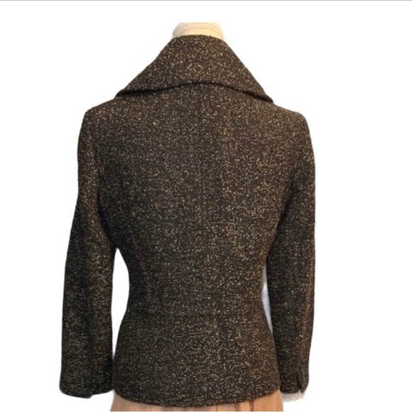 Lafayette 148 New York Tweed blazer in dark brown.Size 2 - Picture 8 of 8